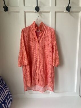 Victoria Dunn Pink Floral Cotton Dress
